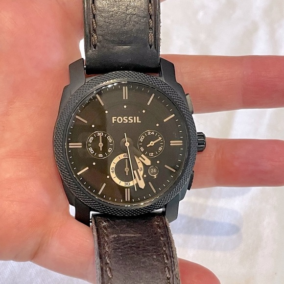 Fossil Machine Chronograph Brown Dial Men's Watch FS4656 Machine Black - Picture 3 of 14